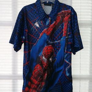 Button-down Spider-Man shirt boys